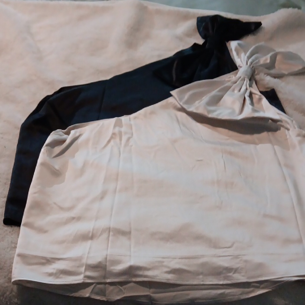 Black and White One-Shoulder Top